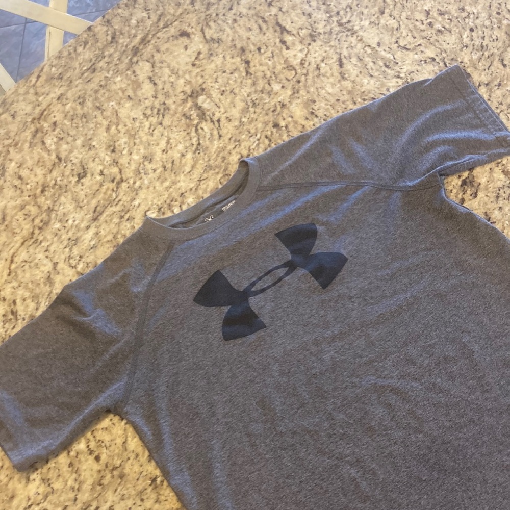 Gray Youth Under Armour Shirt